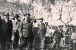 Robustiano Patrón Costas and the President of the Nation Agustín Pedro Justo at the Ingenio El Tabacal, 1934