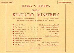 Radiolympia, Thursday 31 August 1939, Kentucky Minstrels starring Adelaide Hall