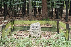 Monument to the shooting of one of the last wolves in Lower Saxony 1872