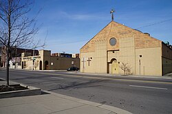 A historic church and community center built in Chaldean Town, an Assyrian diaspora neighborhood in Detroit