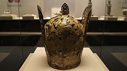 Gilt silver crown, excavated in 1986 from the tomb of Princess of Chen and her husband in Tongliao, Inner Mongolia.