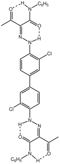 C.I. Pigment Yellow 12, an azo pigment (also classified as a diarylide pigment).