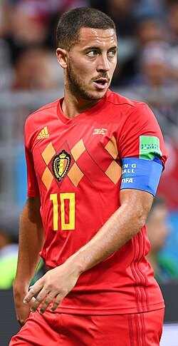 Eden Hazard, former team captain and third top scoring player for Belgium[199]