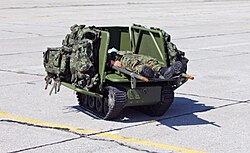 Miloš L (UGV), a military robot for evacuating the wounded from the battlefield.