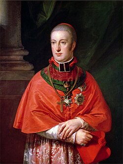 Beethoven's patron Archduke Rudolf depicted in a portrait by Johann Baptist von Lampi