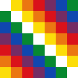 The Wiphala, flag of the Aymara.