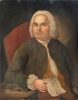 Painting of Bach in color image