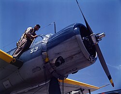 Aviation cadet in OS2U Kingfisher at the Naval Air Base, Corpus Christi, Texas