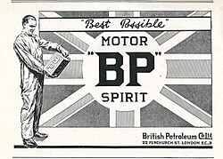 A BP Motor Spirit advertisement from 1922