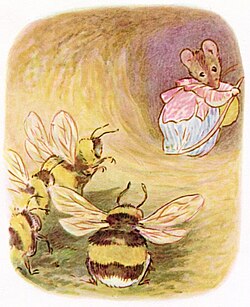 Beatrix Potter's 1910 story The Tale of Mrs. Tittlemouse features a "bumble bee" called Babbity Bumble.[1]