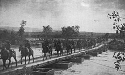 New Zealand Mounted Rifles crossing the Jordan