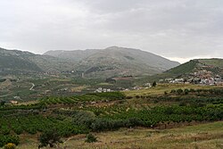 View of Mount Hermon from the road to Masaade