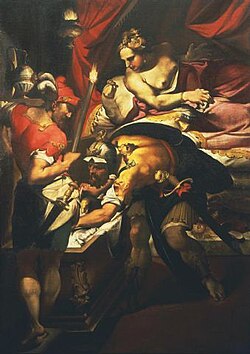 Thyestes and Aerope, painting by Nosadella.