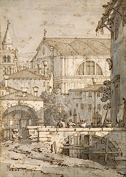 Architectural Capriccio, drawing, Morgan Library & Museum