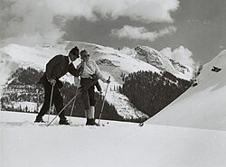 Skiers on Aspen Mountain in 1961