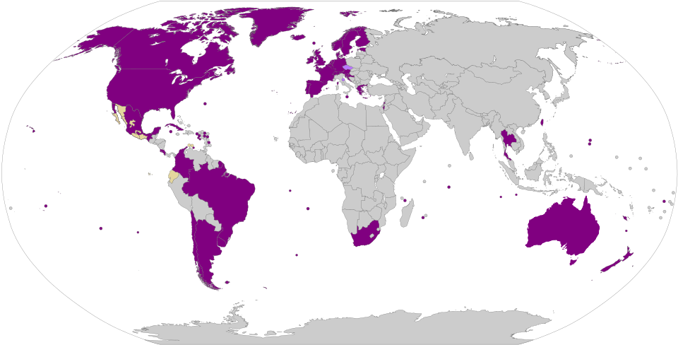 Legal status of adoption by same-sex couples around the world: Joint adoption allowed Second-parent (stepchild) adoption allowed No laws allowing adoption by same-sex couples and no same-sex marriage Same-sex marriage but adoption by married same-sex couples not allowed