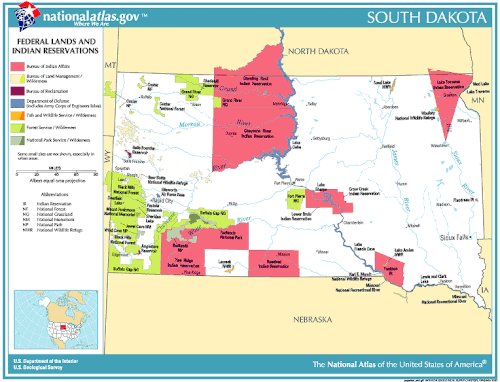 Indian reservations in South Dakota