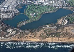 Lake Merced, located in southwestern San Francisco