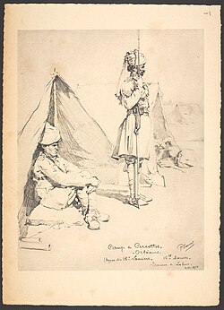 3rd (Lahore Division) in camp at Cercottes near Orléans in France.