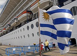 Cruise ship at the Port of Montevideo