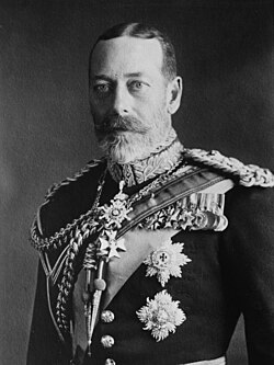 King George V wearing the Royal Victorian Chain in 1923