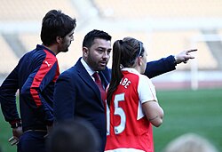 McCabe making her Arsenal debut in February 2016