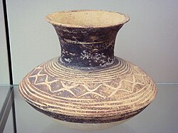 Earthenware Ubaid jar. c. 5,300–4,700 BCE.