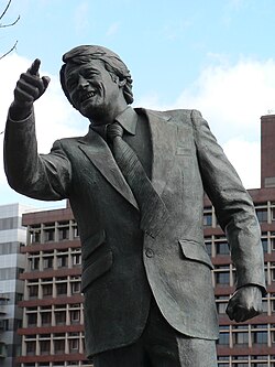 Statue of Robson at Portman Road in Ipswich