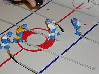 Table hockey face-off
