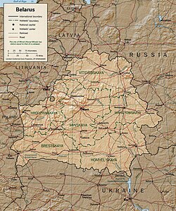 1997 map of Belarus