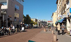 Torggatan, a pedestrian street in Mariehamn, Åland