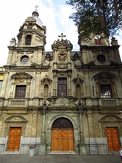 San Ignacio Church, an example of colonial architecture in Colombia
