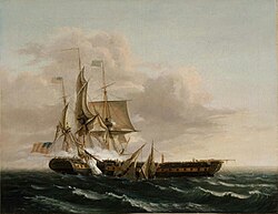 USS Constitution vs HMS Guerriere during the War of 1812