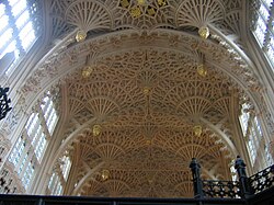 Pendant fan vault of Henry VII's chapel at Westminster Abbey