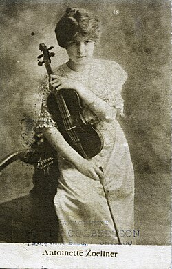 Antoinette Zoellner, from a postcard promoting a performance of the quartet in Meridian, Mississippi, January 20, 1914