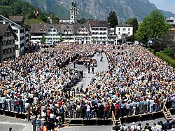 The Landsgemeinde is an old form of direct democracy, still in practice in two cantons.