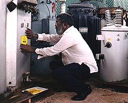 Labelling transformers containing PCBs
