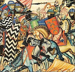 A battle of the Reconquista from the Cantigas de Santa Maria