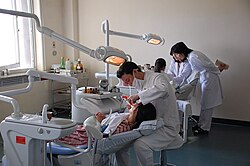 A dental clinic at Pyongyang Maternity Hospital