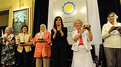 President Cristina Fernández de Kirchner with the Mothers and Grandmothers of the Plaza de Mayo
