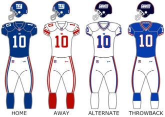 New York Giants uniforms