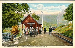 The railroad station at Lanesville, New York