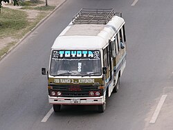 A dala dala in the city of Dar es Salaam