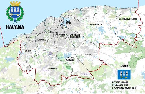 Havana Districts Map