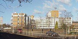 Former Met Office building in Bracknell, Berkshire, before relocation to Exeter, since demolished