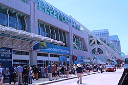 The San Diego Convention Center during Comic-Con in 2013