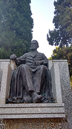 Statue in Madrid, Spain, inaugurated in 1998, replica of the statue made by Humberto Cozzo in 1929 for the Brazilian Academy of Letters in Rio de Janeiro