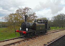 Southern Railway No. W11 runs round the train at Wootton on the Isle of Wight Steam Railway. This is one of the locomotives which could in future work through to Ryde.