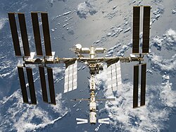 ATV Jules Verne seen at the bottom of the ISS