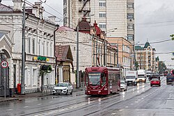 City Star tram at longest urban intracity tram route in Kazan